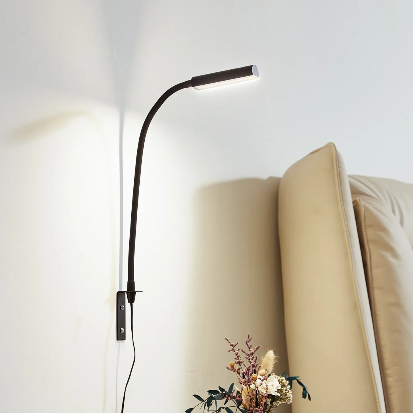 Flexola Square LED Vägglampa Black - Lindby - Sovrum - Metall - Med en ljuskälla