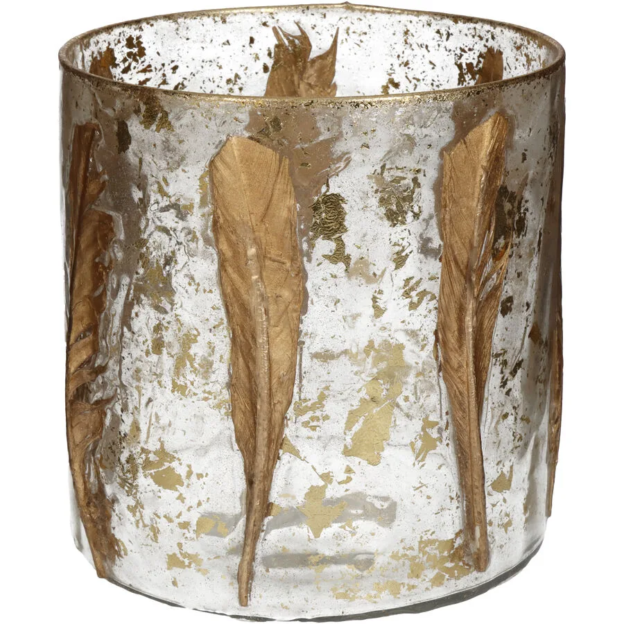 Kerzenhalter Kaars Gold Glas 15 cm