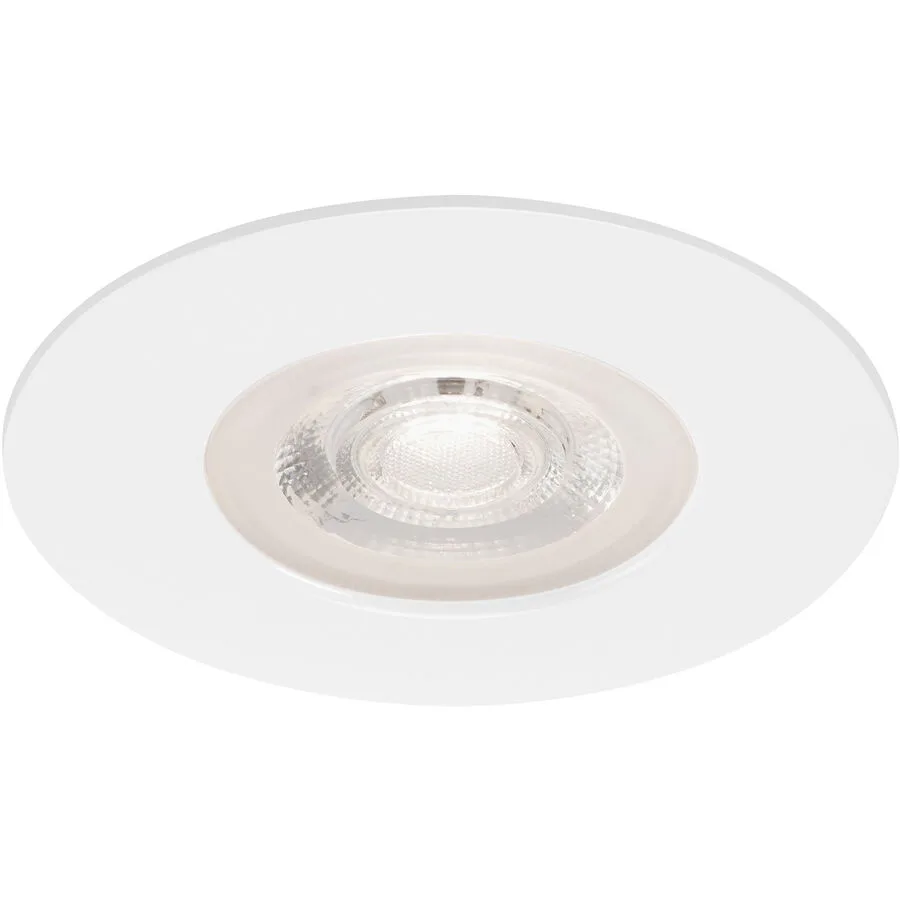 Einbaustrahler Marano Weiss Kunststoff 9 cm 2.5 cm - LED - Lichtfarbe: Warmweiss - LED Energiesparlampen