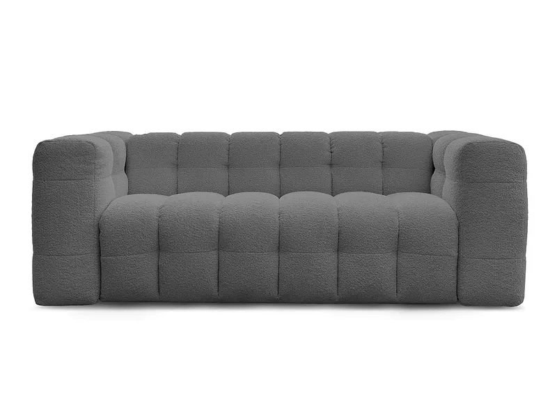3er Sofa BOBOCHIC CLOUD Boucle-Stoff dunkelgrau