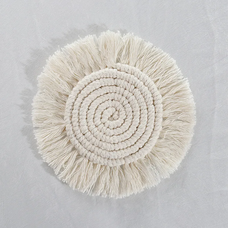 Underlag 4-pakke - Esme (hvit) (Størrelse: Rund 16 cm)