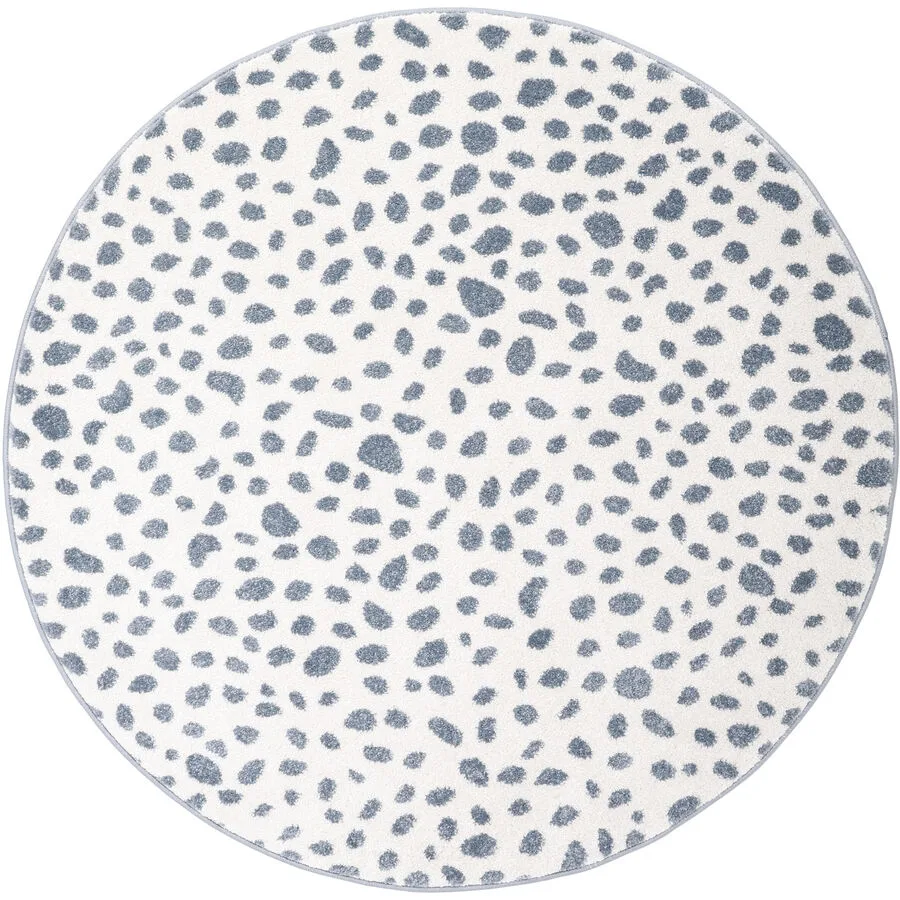 Kinderteppich Riccardo graublau Gefleckt/Meliert Polypropylen 120 x 120 cm