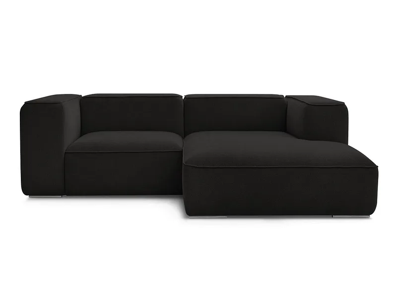 Ecksofa BOBOCHIC ZEPHYR Stoff mit Textur schwarz