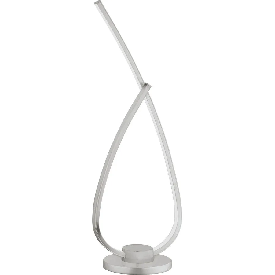 Eglo Tischlampe Palozza 1 Silber Aluminium 11 cm 42 cm - LED - Lichtfarbe: Warmweiss - LED Energiesparlampen