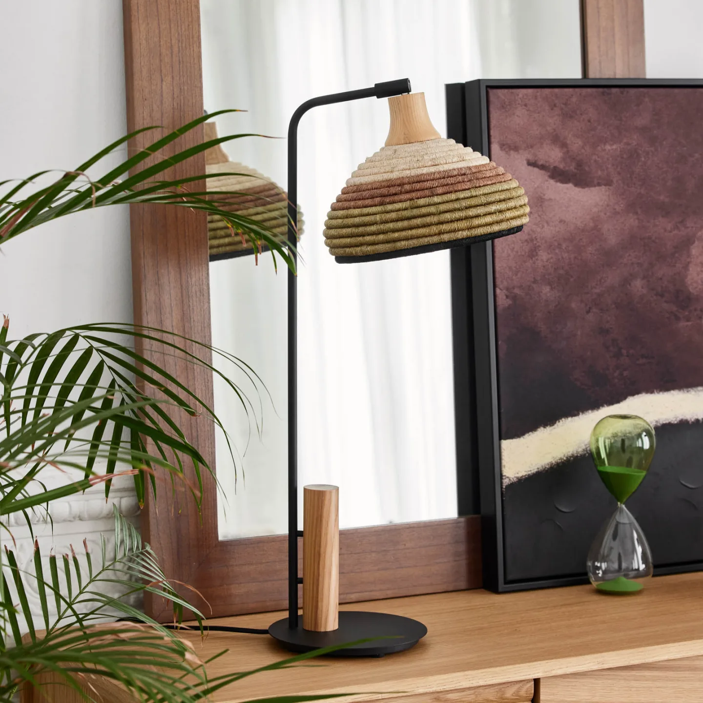 Grass Tischleuchte Green - Forestier - Wohnzimmer - Design - Metall - Mit Schirm
