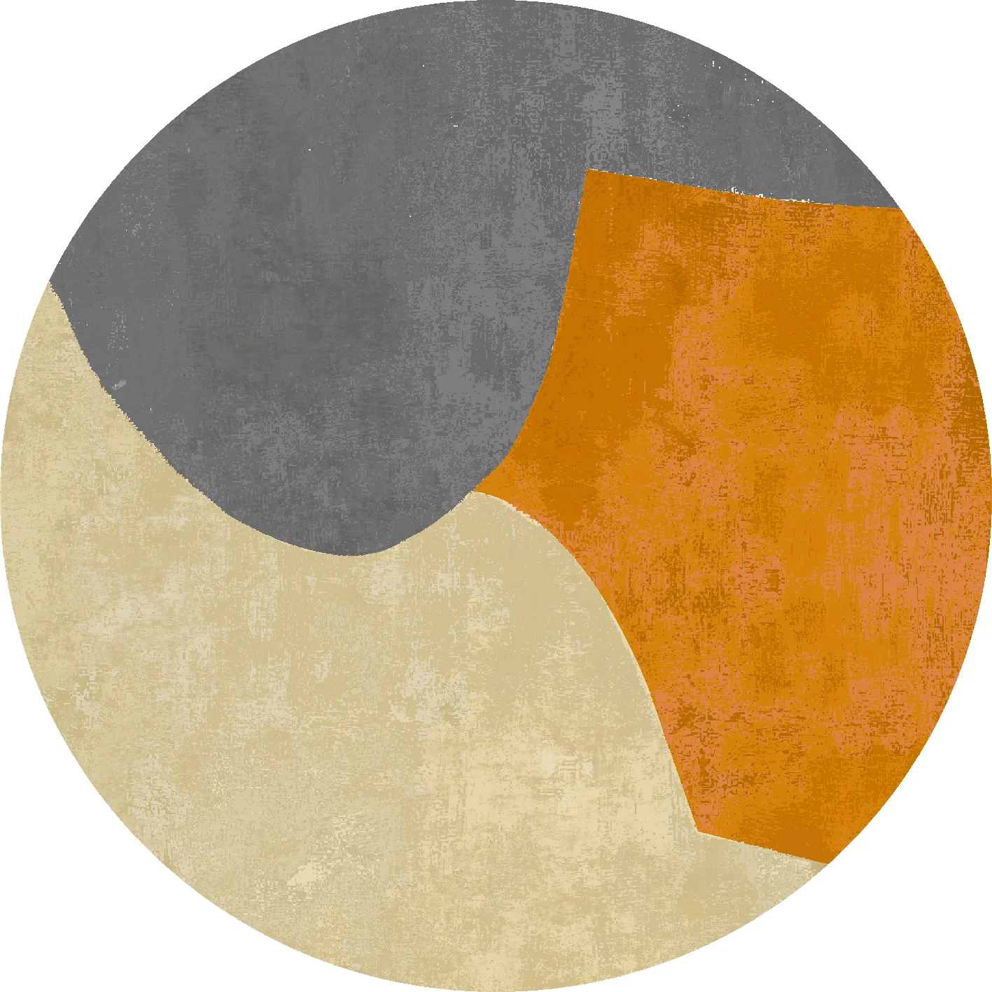Rundt teppe - Lazio (grå/multi) (Størrelse: Ø 160 cm)