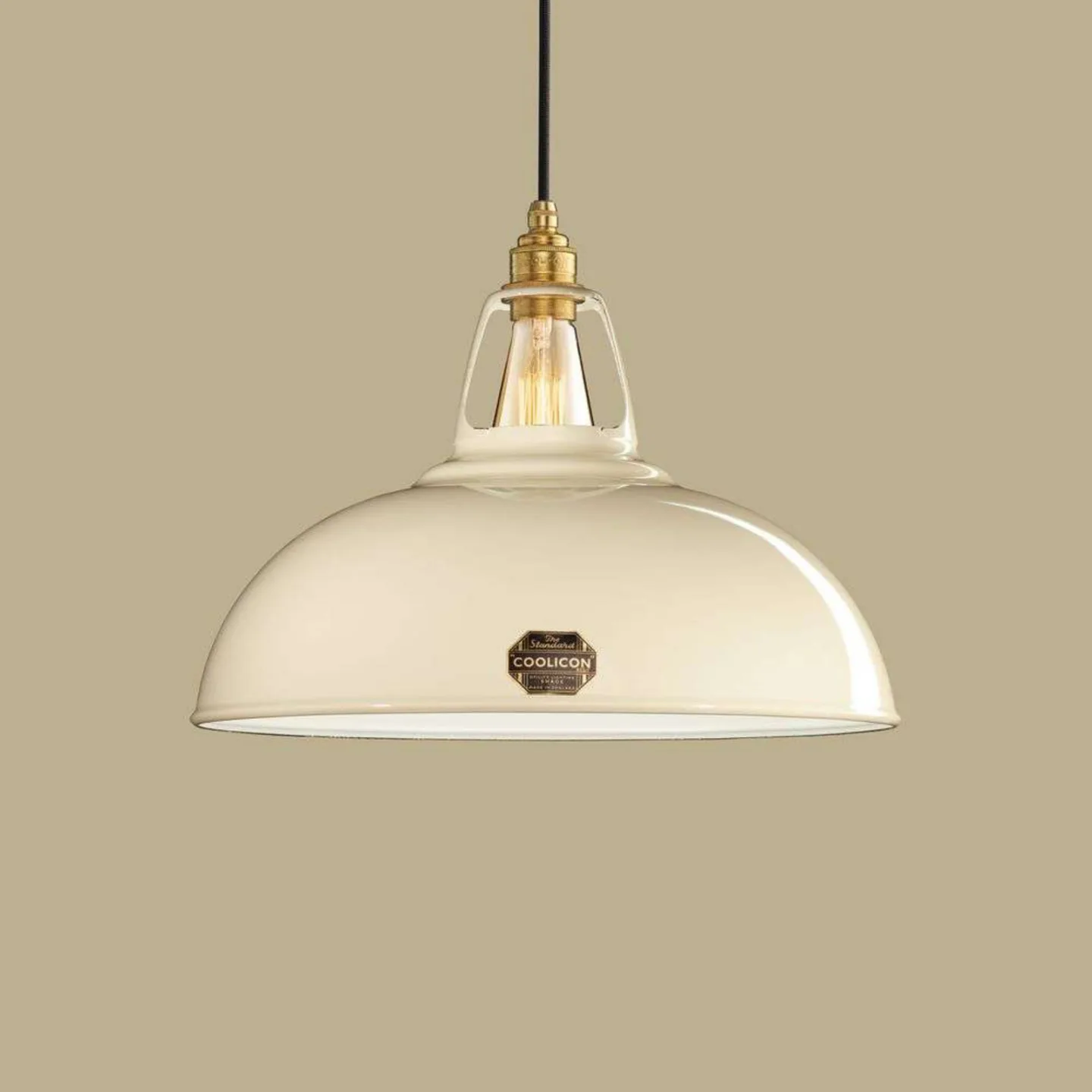 Large 1933 Design Pendelleuchte Classic Cream - Coolicon - Wohnzimmer - Metall
