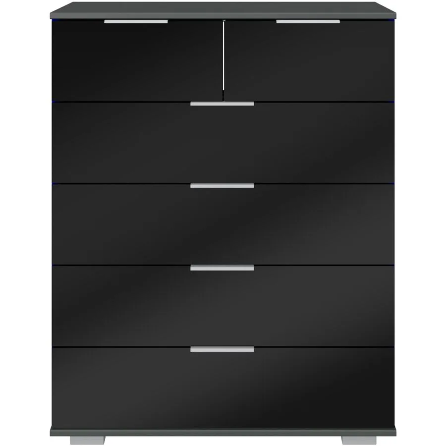 Kommode Peyton C schwarz Holzwerkstoff B 82 H 102 cm
