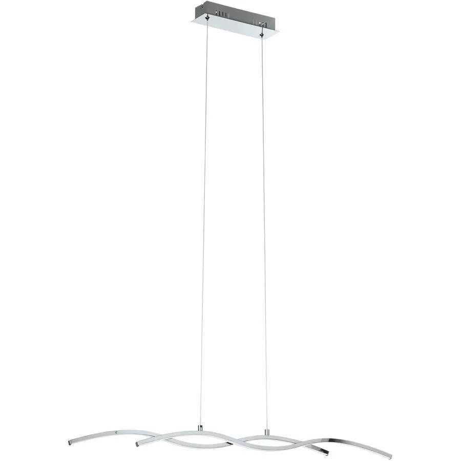 Eglo Pendellampe Lasana 2 Weiss/Grau Plexiglas 8 cm 120 cm Neigbar - Farbe: chrom - Material: Aluminium/Stahl/Kunststoff - LED - Lichtfarbe: Warmweiss