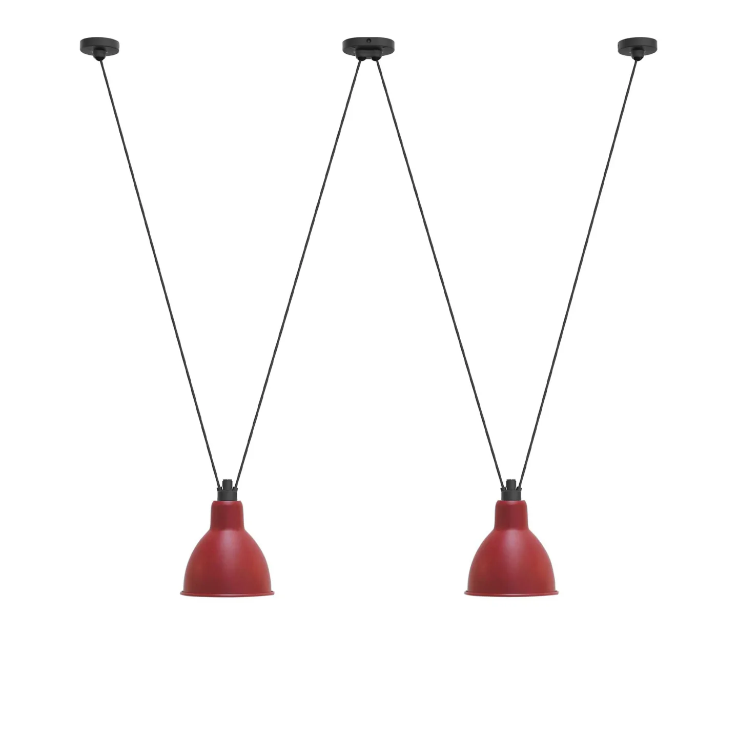 DCWéditions - Les Acrobates De Gras 324 XL Round Red - Pendellampor - Bernard-Albin Gras - Röd