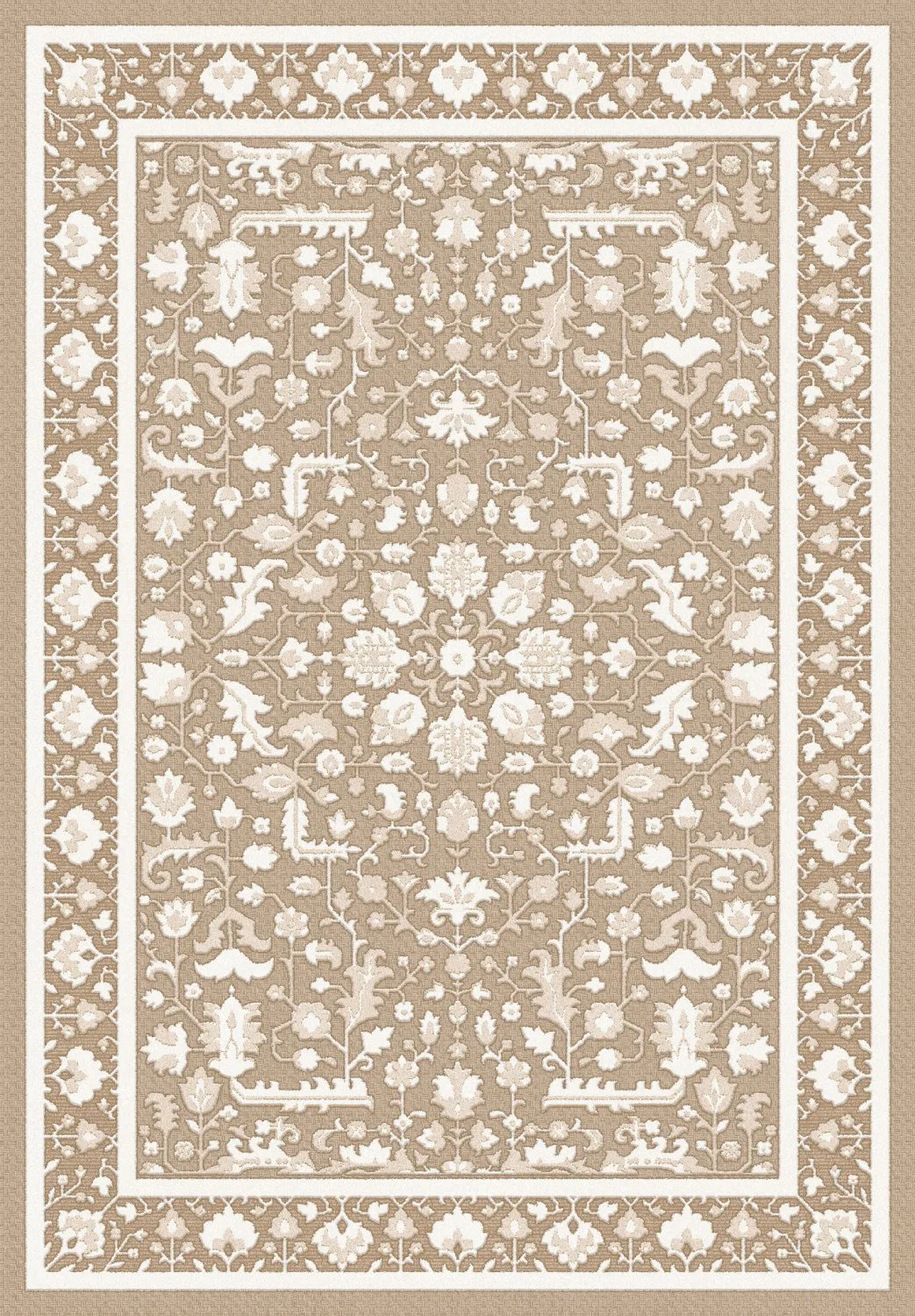 Wilton-teppe - Ember (beige/offwhite) (Størrelse: 160 x 230 cm)