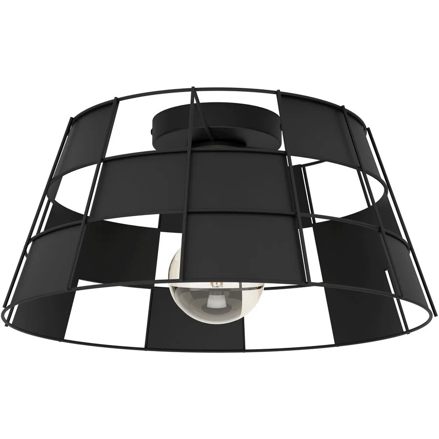 Eglo Deckenlampe Pontefract Schwarz Stahl 20.5 cm