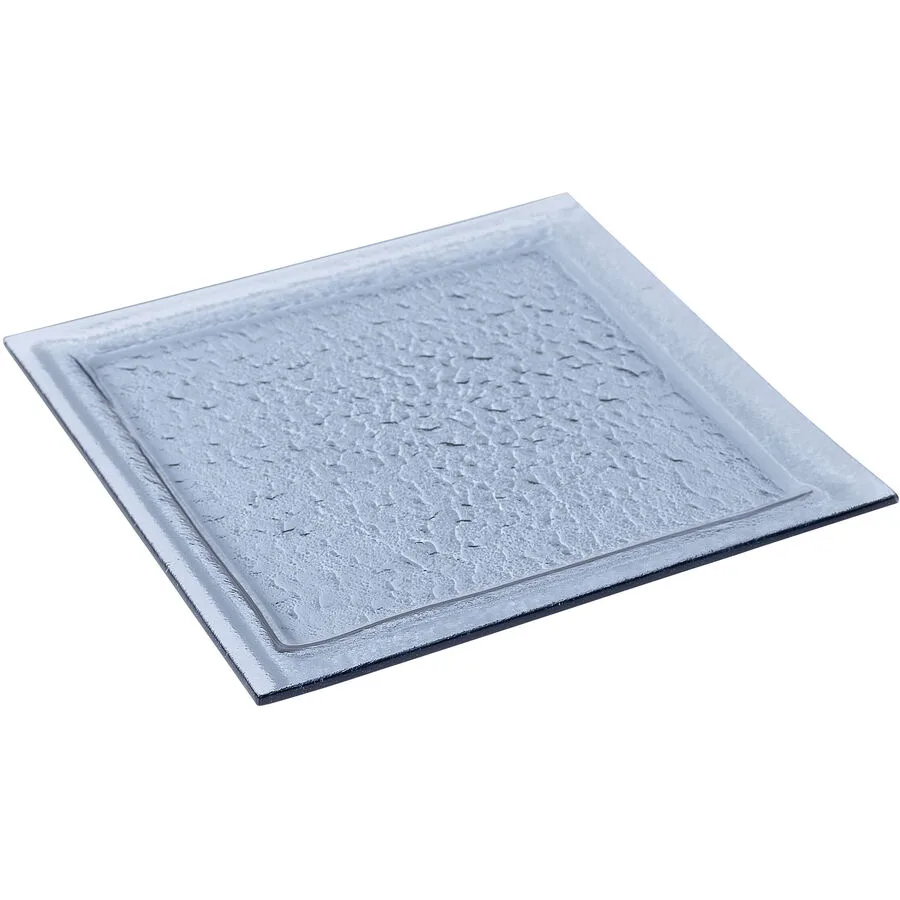 Teller flach Samira rauchgrau Glas 1 Stk