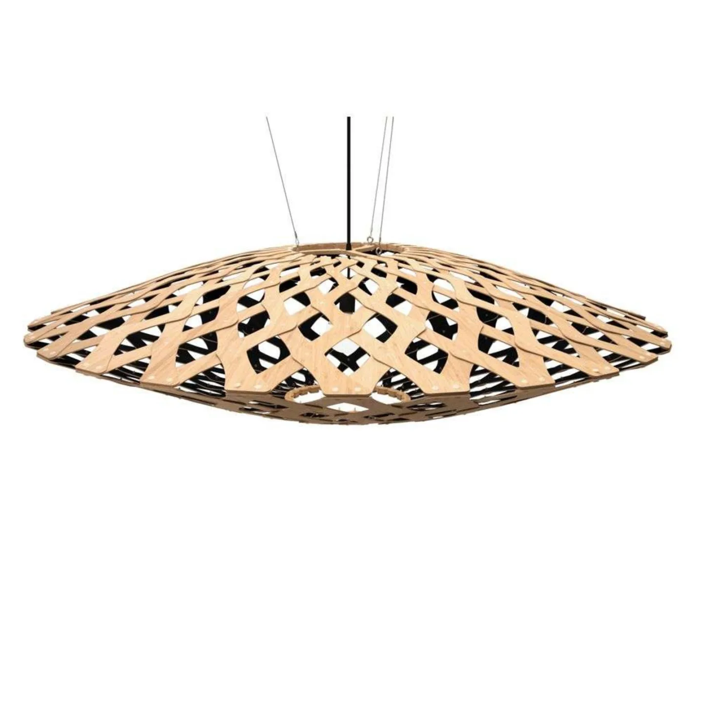 Flax Pendel Ø150 Svart 1 Side - David Trubridge - Stue - Bambus