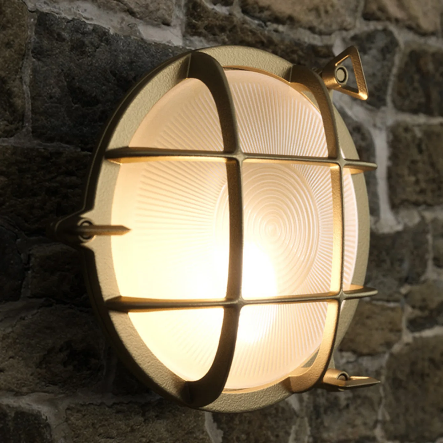 Polperro Væglampe Brass - Nordlux - Maritim - Metal - Rund
