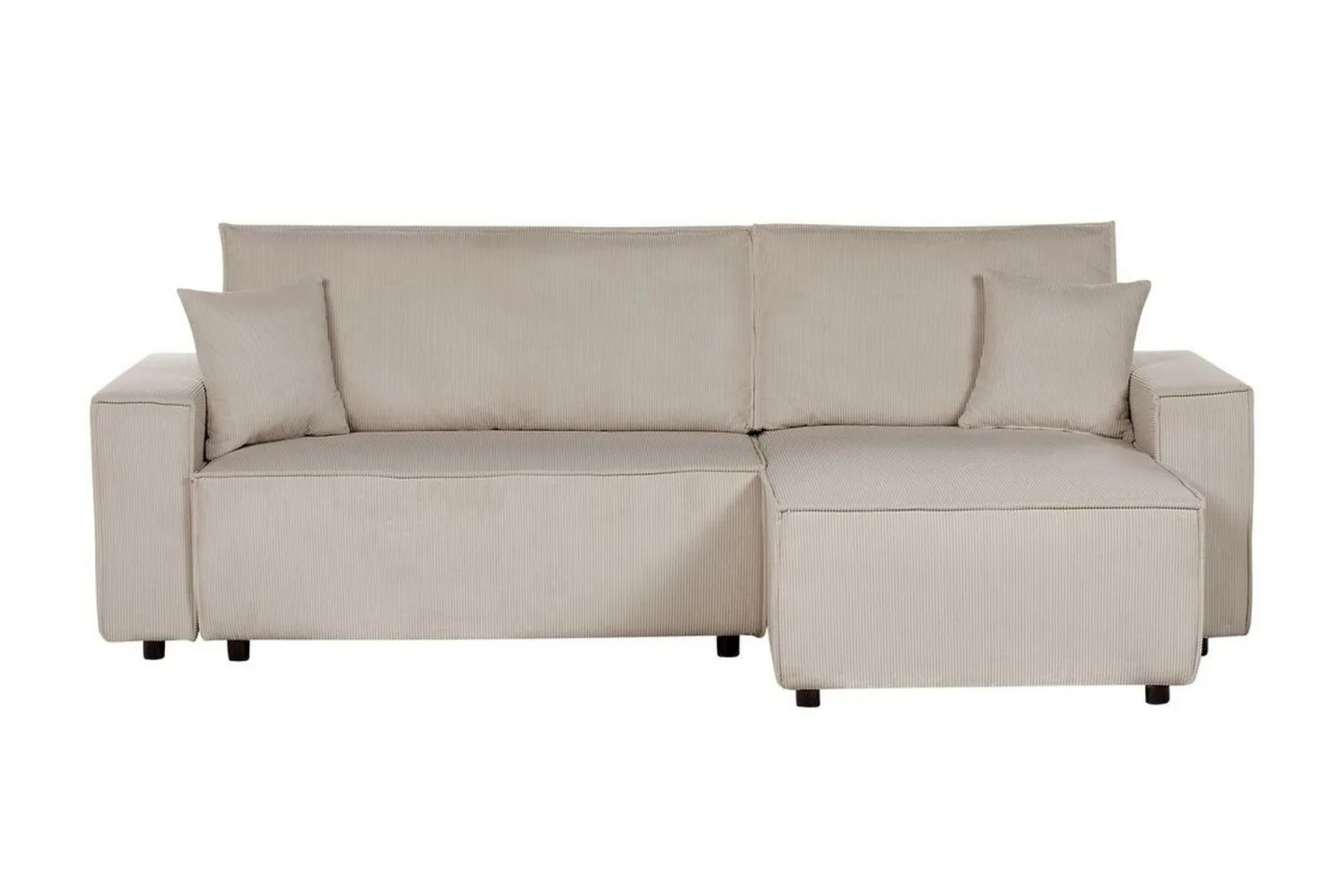 Dyshawn Hörnbäddsoffa 2-sits - Beige/Svart