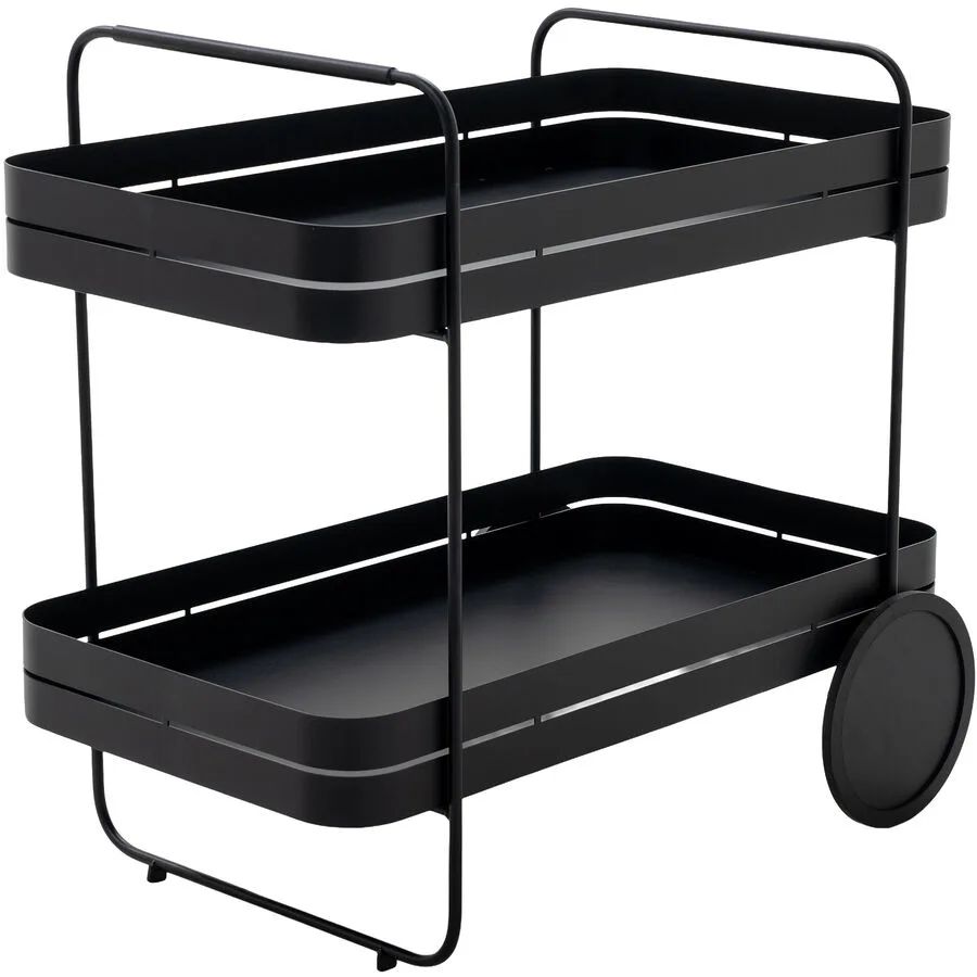 Spinder Design Servierwagen Hesta schwarz Stahl B 42 T 74 cm H 69.3 cm