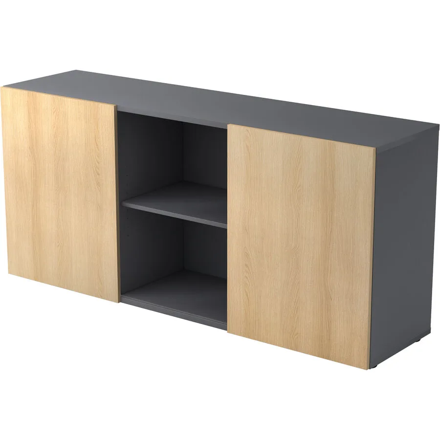 Aktenschrank Office Graphit, Eiche Dekor Holzwerkstoff B 160 cm H 74.8 cm