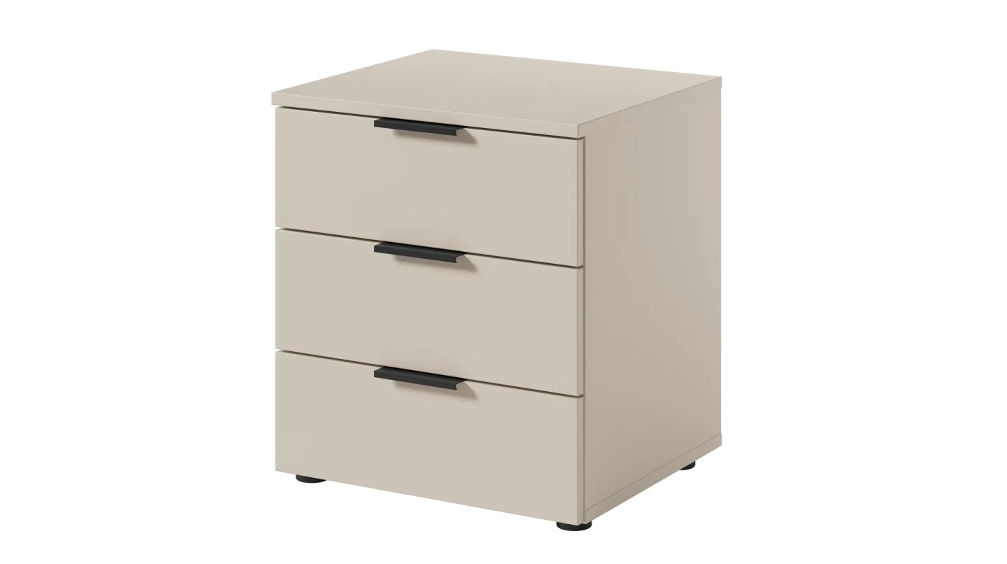 Nachttisch Beige-Kaschmir 45 x 40 cm Nachtkommode - LINZ