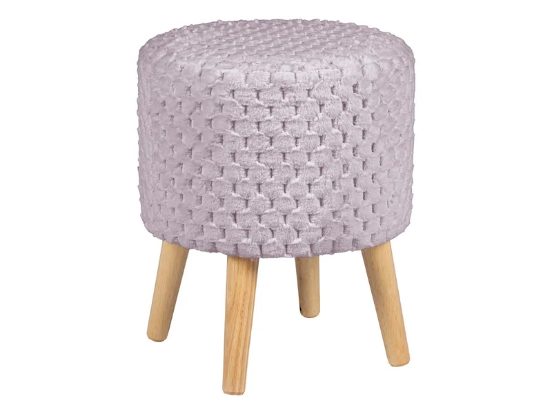 Hocker ROBBY 35x35x42cm künstliches fell violett