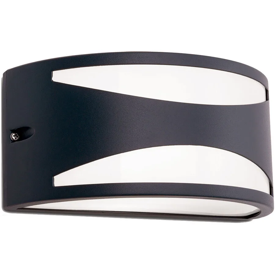 Aussenlampe Shell Grau Aluminium/Kunststoff 12 cm 13 cm - Farbe: anthrazit
