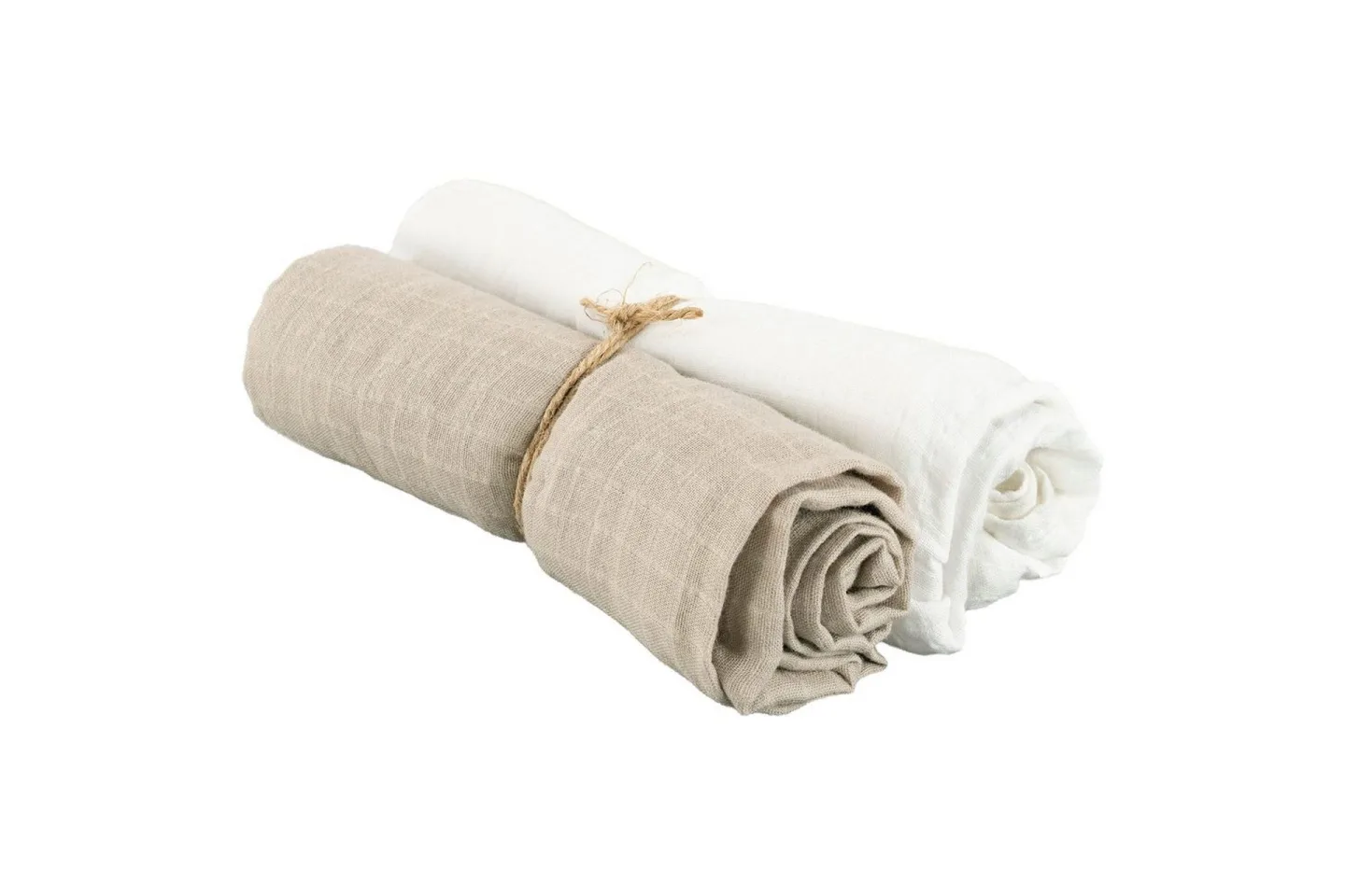 Muslinwrap 2-Pack - Vit/Sand (70 x 70 cm)