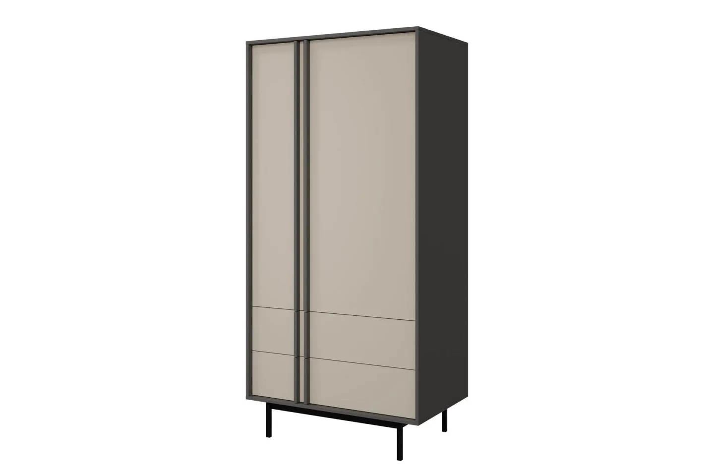 Farshian Garderob 93x195 cm - Grå/Beige