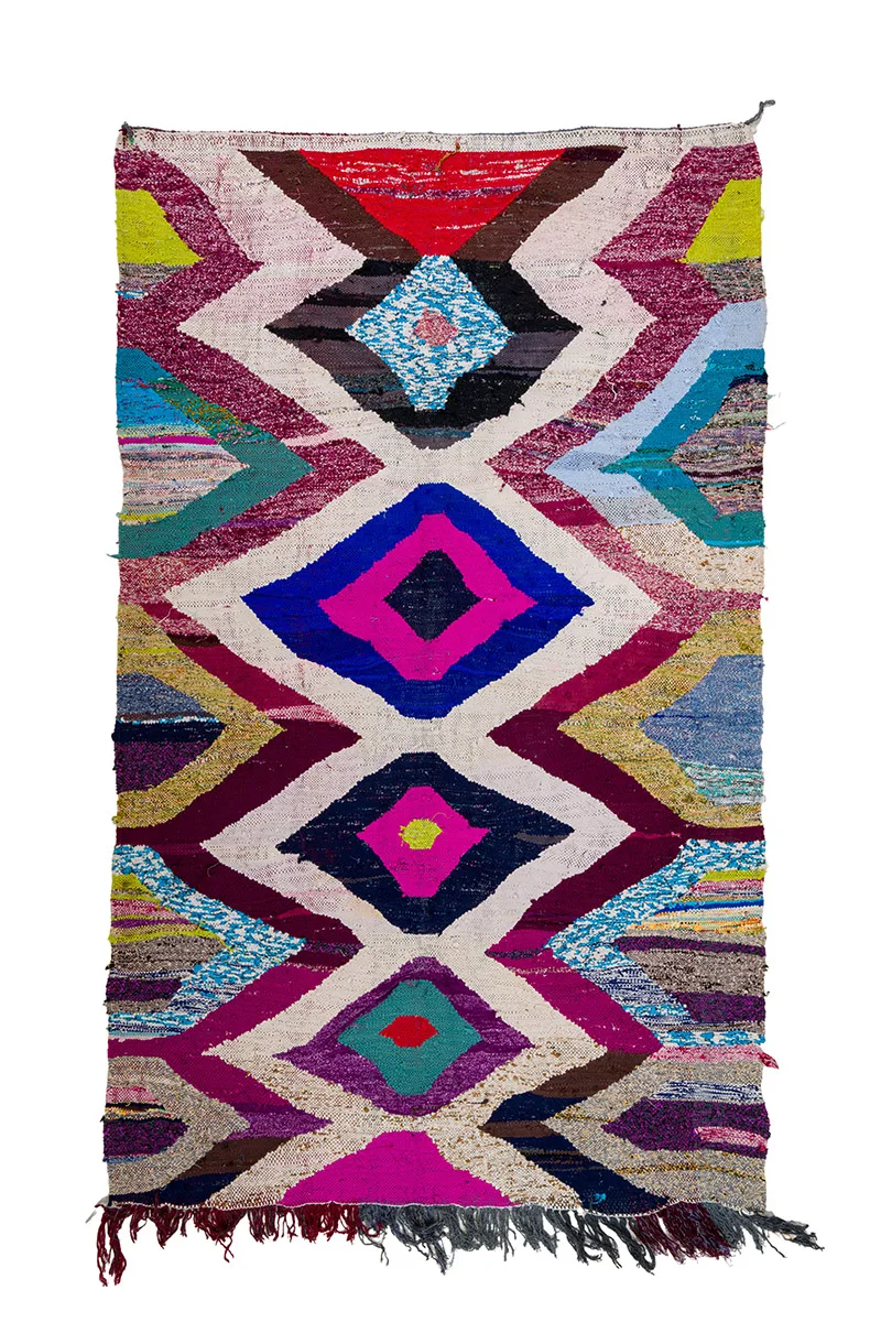Marokkansk Boucherouite-teppe 165 x 270 cm (Størrelse: 165 x 270 cm)