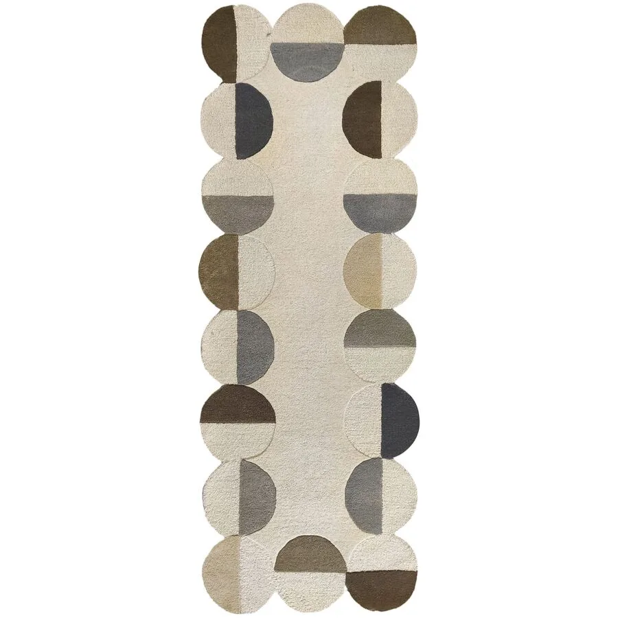 Teppich Tryja natur Symmetrie Wolle 80 x 230 cm
