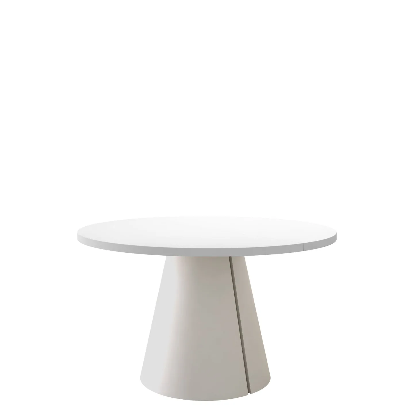 Aurion Matbord rund förlängningsbart 120-196 cm - beige, vit