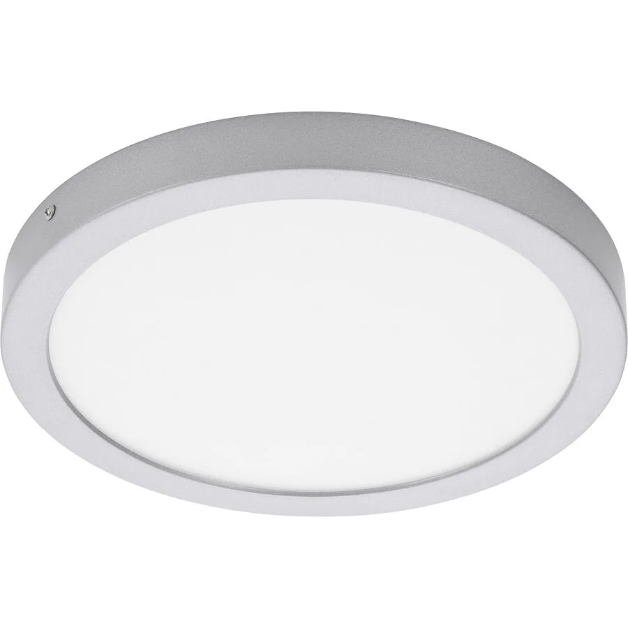 Deckenlampe Cissione Weiss/Grau Kunststoff/Metall 30 cm 3 cm - Farbe: chrom matt/weiss - LED - Lichtfarbe: Helles Neutralweiss - Material: