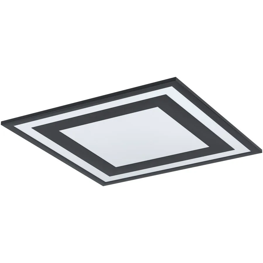 Eglo Deckenlampe Savatarila Schwarz/Weiss Aluminium/Kunststoff 45 cm 45 cm - LED - Lichtfarbe: Helles Neutralweiss - LED Energiesparlampen