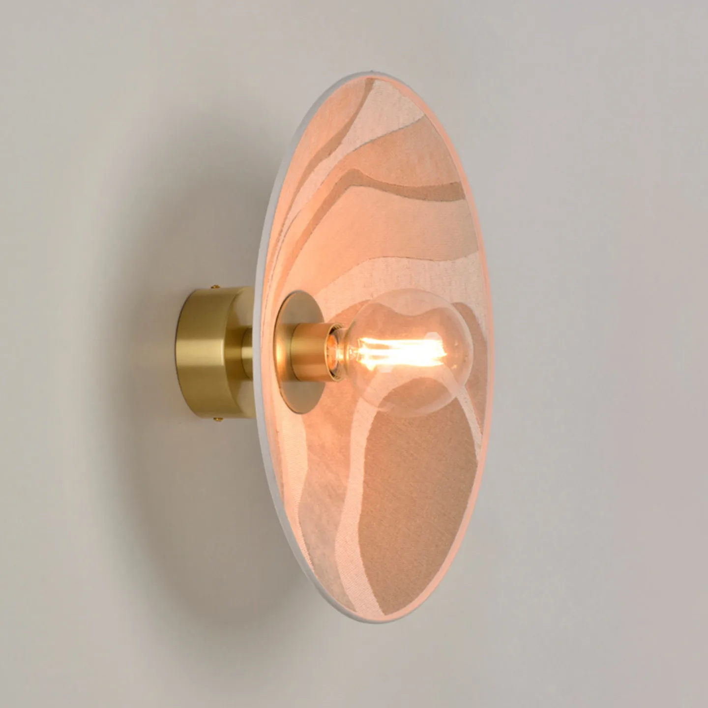 Sonia Laudet Wandlampe Ø40cm malachit sand - MARKET SET - Wohnzimmer - Design - Stoff / Textil - Rund