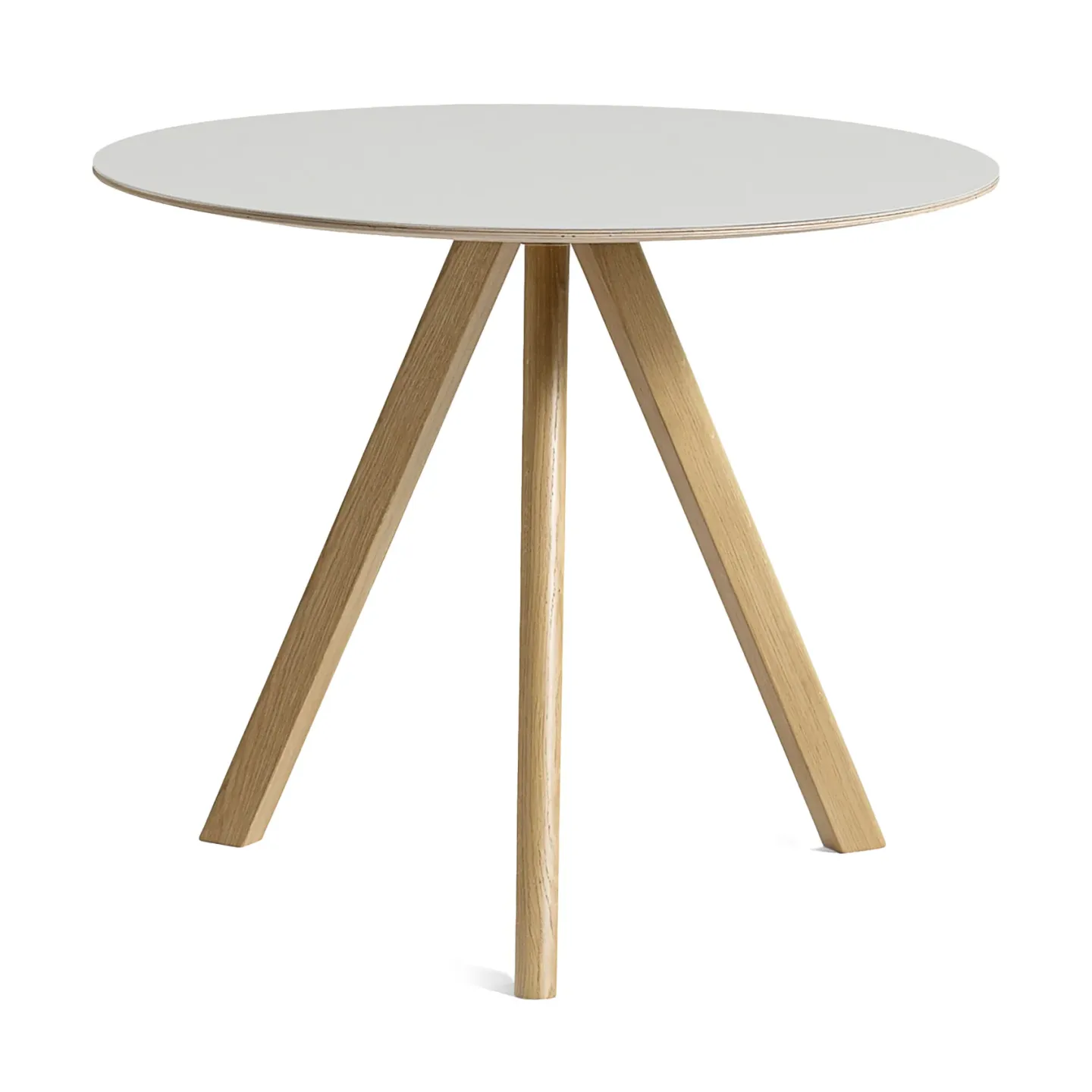 HAY CPH20 2.0 matbord Ø90 cm Off white linoleum-lacq. oak
