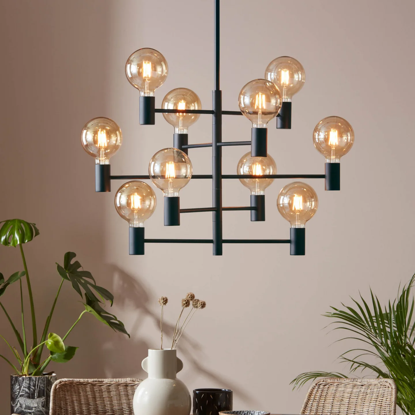 Paris Kronleuchter Schwarz - Markslöjd - Wohnzimmer - Modern - Metall - Mehrflammig