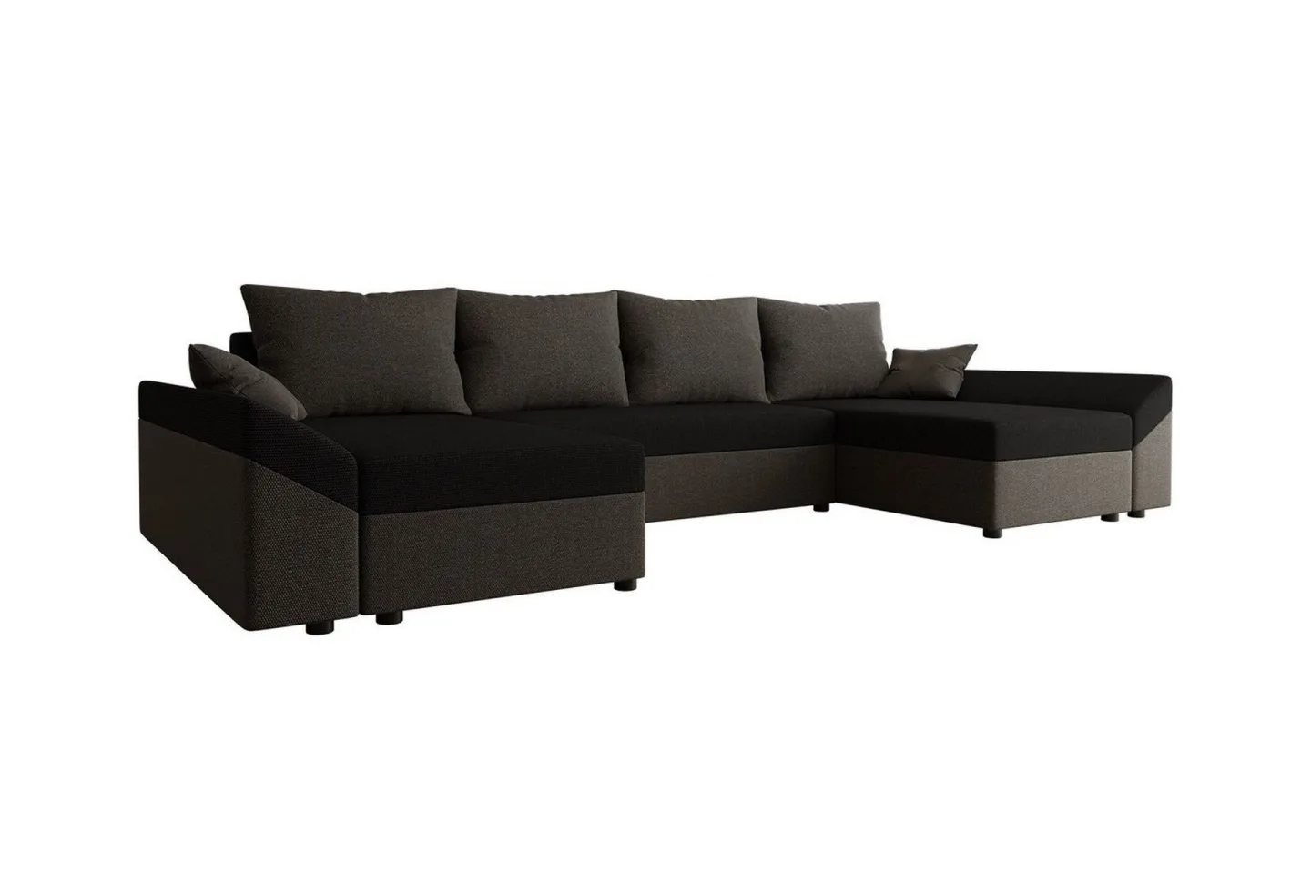 Midfeld 4-sits Hörnbäddsoffa Dark brown/black -