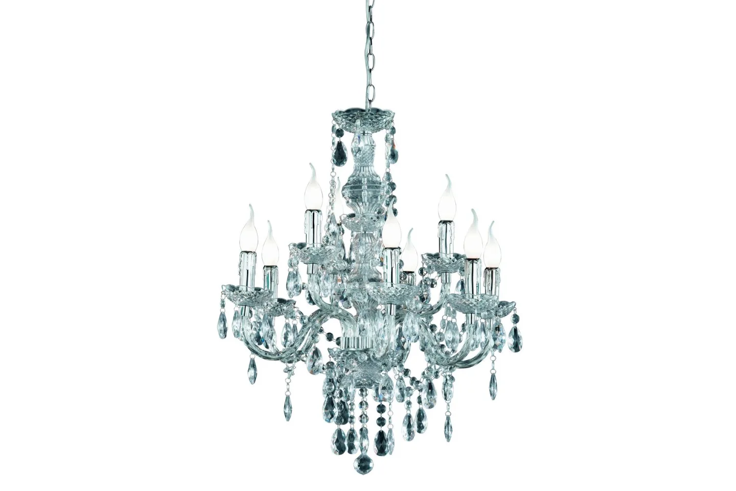 Luster Ljuskrona 9L E14 transparent - Transparent