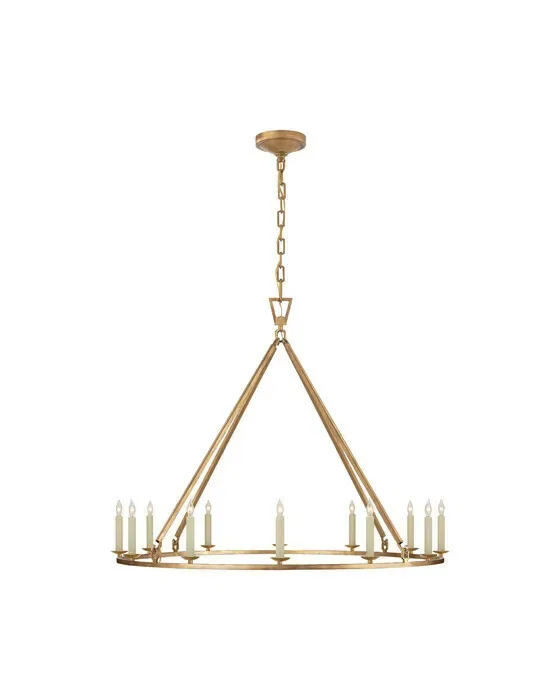 Darlana Single Ring Chandelier Gilded Iron