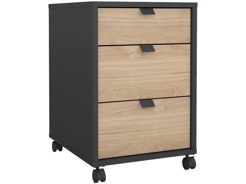Schubladenelement HOME-OFFICE 3 Schubladen grau anthrazit