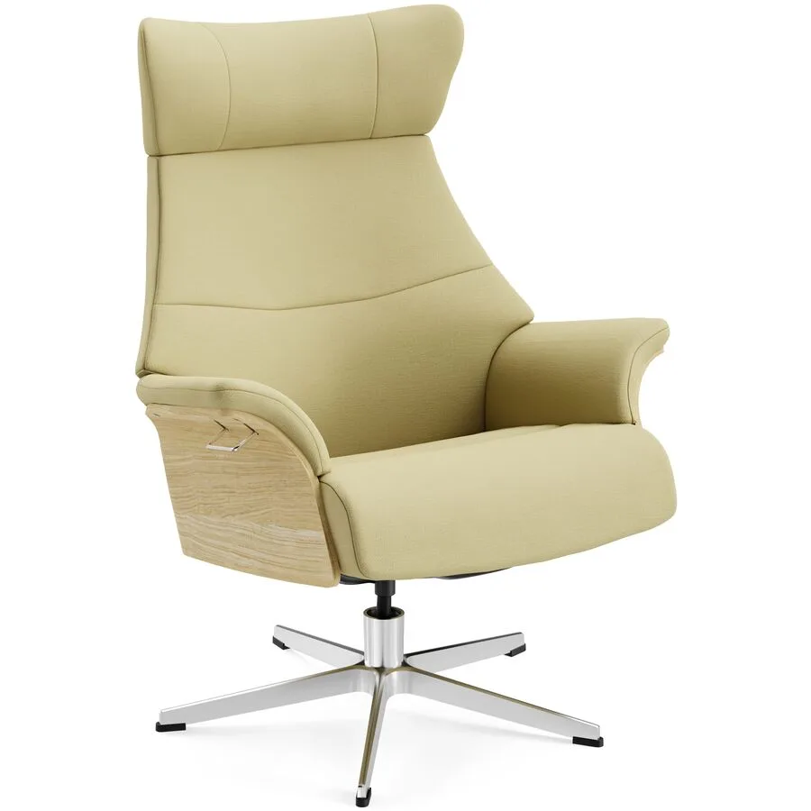 Conform Sessel Airness 15 lemon Stoff, Eiche, Aluminium B 81 T 163 H 101 cm - Möbel Konfigurator: Traummöbel individuell zusammenstellen