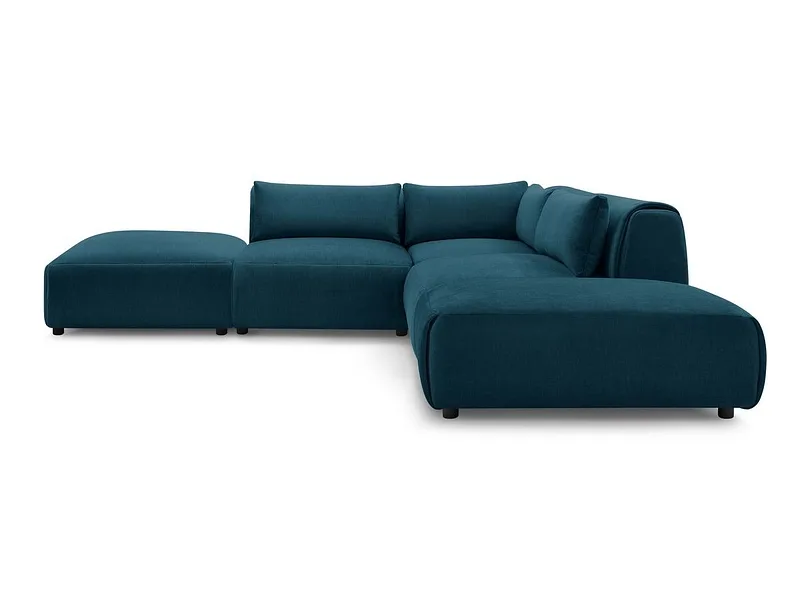 Ecksofa BOBOCHIC JEANNE Samt dunkelblau