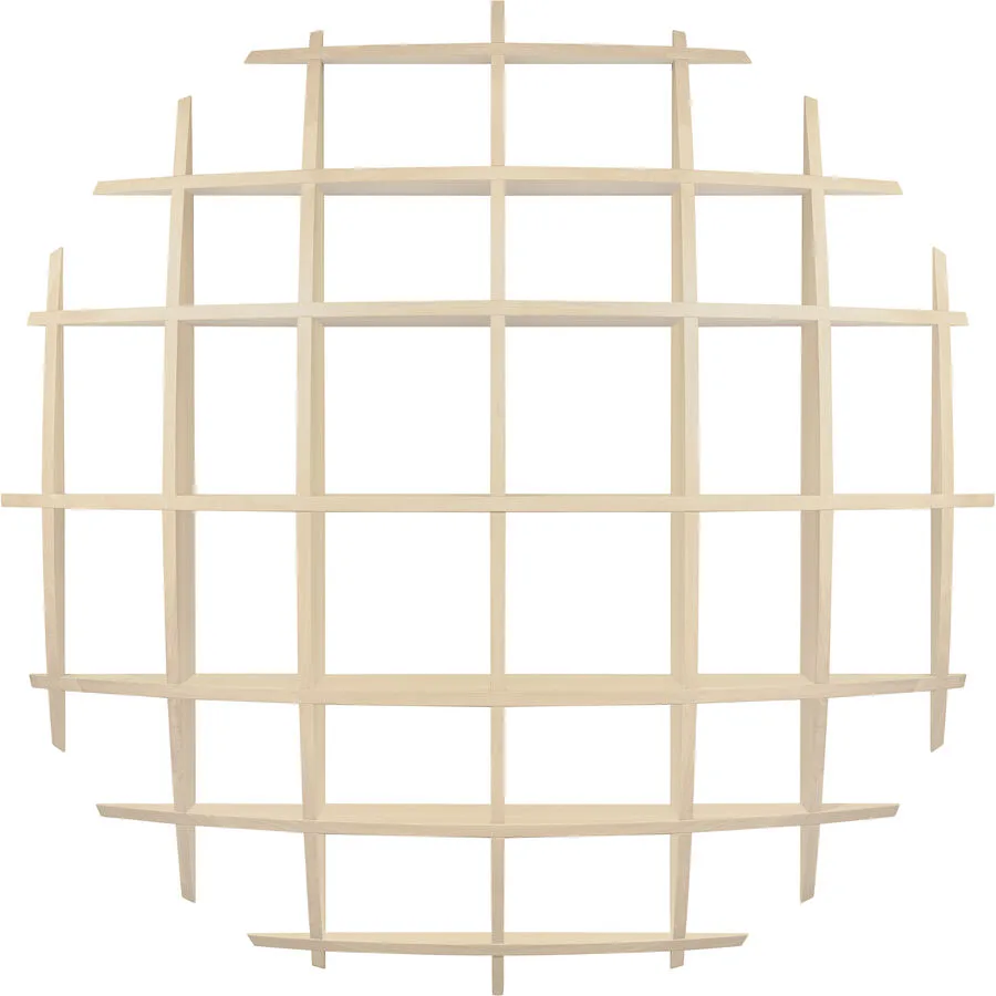 Wandregal Globen eiche Eiche massiv B 198 T 30 cm
