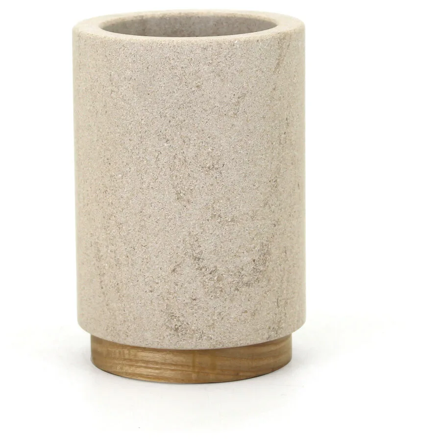 Zahnbecher Marmor Beige Stein 8 cm 10 cm