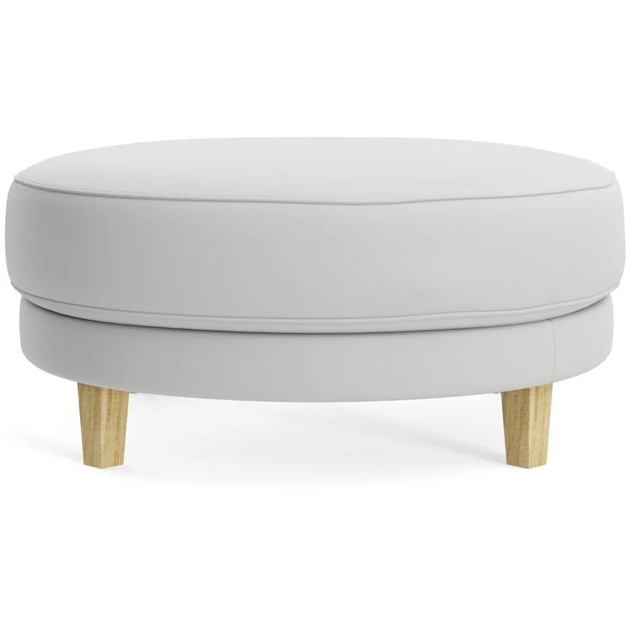 Hocker Avena snow white Stoff/Holzfuss Eiche B 101 H 45 cm - Möbel Konfigurator: Traummöbel individuell zusammenstellen