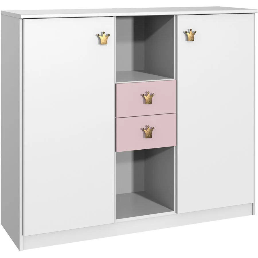 Highboard Cindra weiss/rosé Holzwerkstoff B 122 T 40 H 105 cm