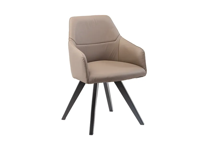 Stuhl AROSA Echtleder taupe drehsitz