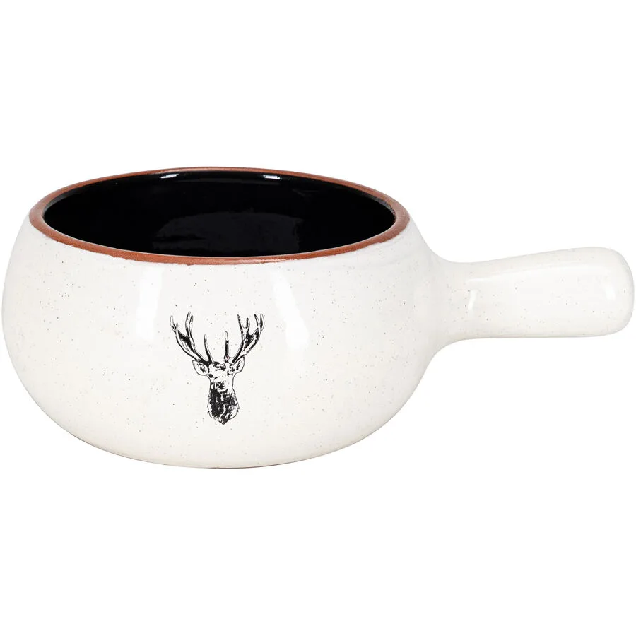 Gusseisen-Caquelon Traditional Weiss Terracotta