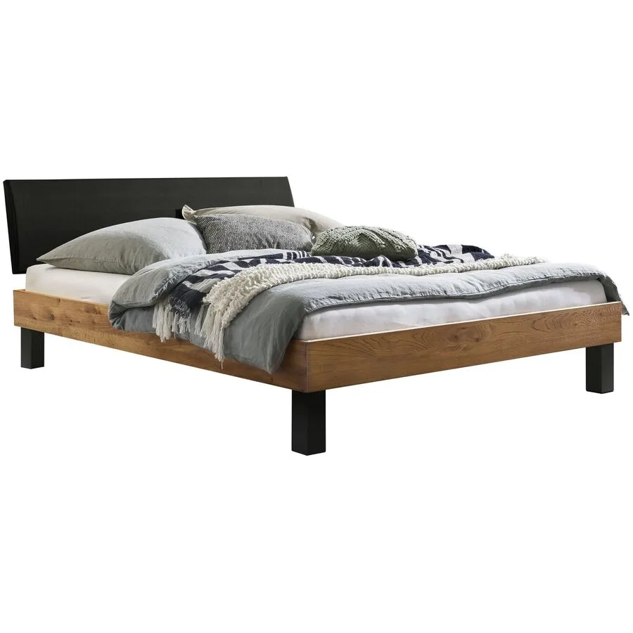 Hasena Bett Caserta Braun Holz 200 x 200 cm - Farbe: Wildeiche