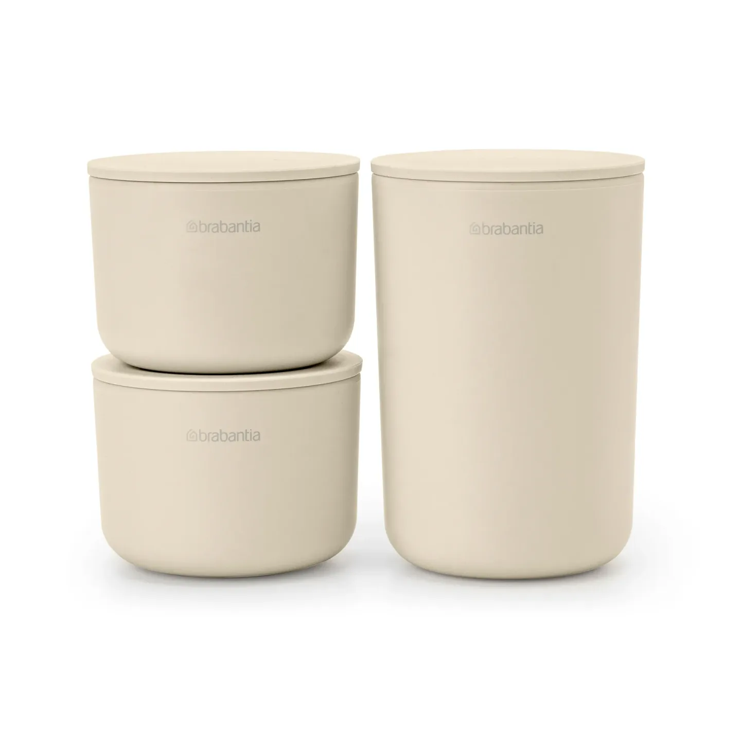 Brabantia ReNew Verwahrungsdosen 3er Pack Soft Beige