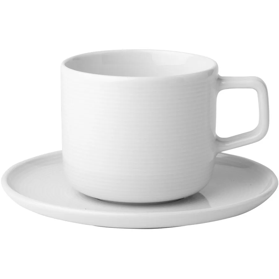 Sola Kaffeetassen-Set Basic Chic Weiss Porzellan